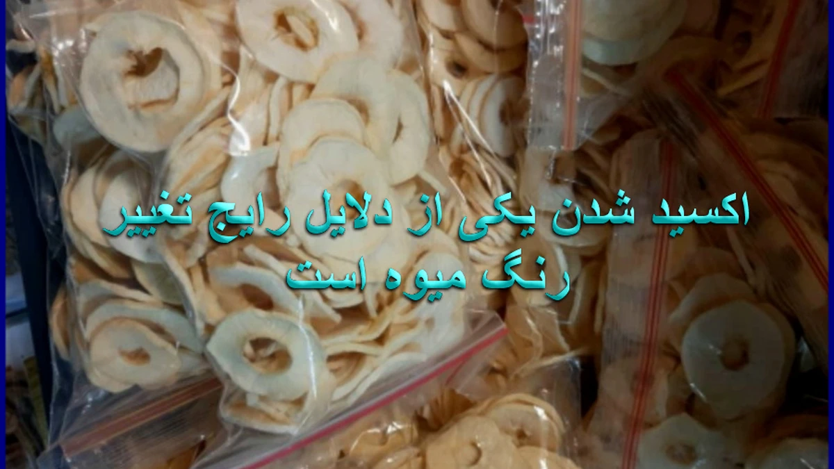 سیاه شدن میوه خشک,جلوگیری از سیاه شدن میوه خشک,دلایل سیاه شدن میوه خشک,تغییر رنگ میوه خشک,سیاه شدن چیپس میوه جلوگیری از سیاه شدن میوه خشک